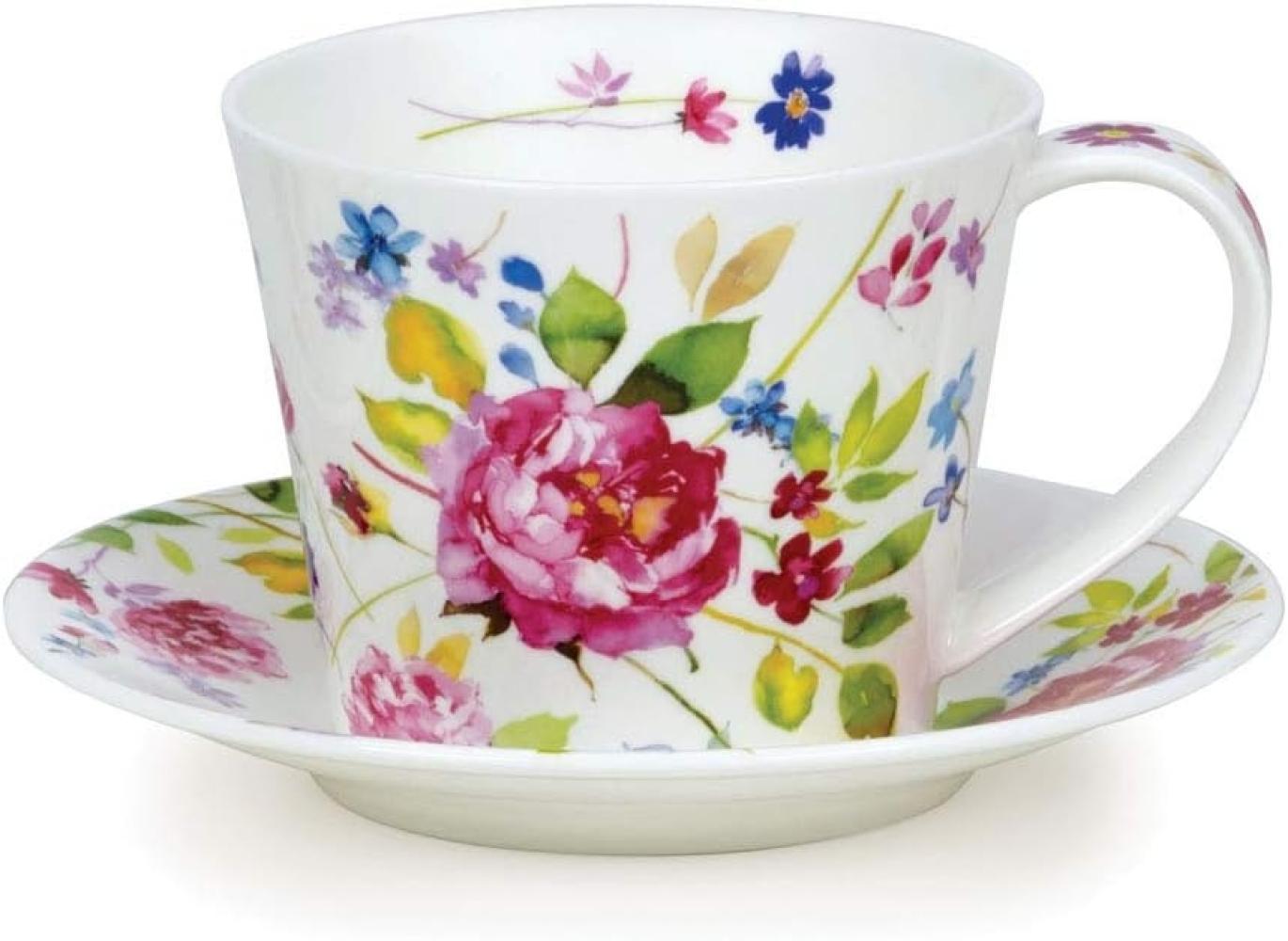 Tasse mit Untertasse Islay, "Wild Garden Rose" Bild 1