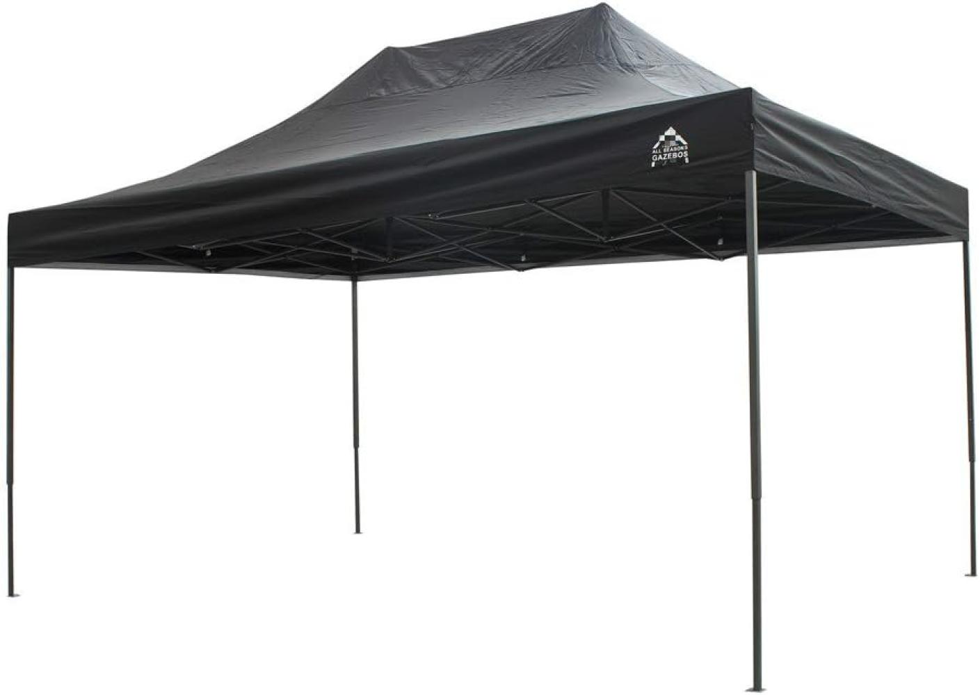 All Seasons Gazebos 3x4. 5m vollständig wasserdichtes Faltpavillon - Schwarz Bild 1