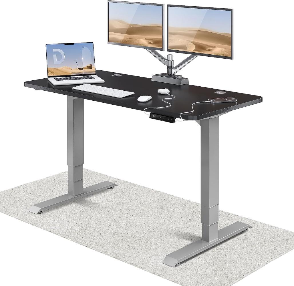 Höhenverstellbarer Schreibtisch (140 x 70 cm) - Schreibtisch Höhenverstellbar Elektrisch mit Flüsterleisem Dual-Motor & Touchscreen - Hohe Tragfähigkeit - Stehtisch von Desktronic Bild 1