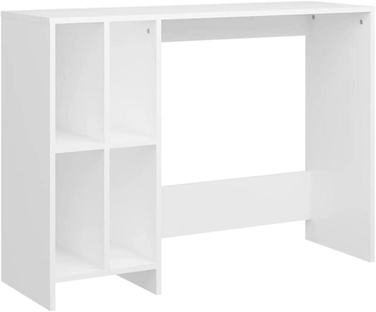 vidaXL Computertisch Weiß 102,5x35x75 cm Holzwerkstoff 808341 Bild 1