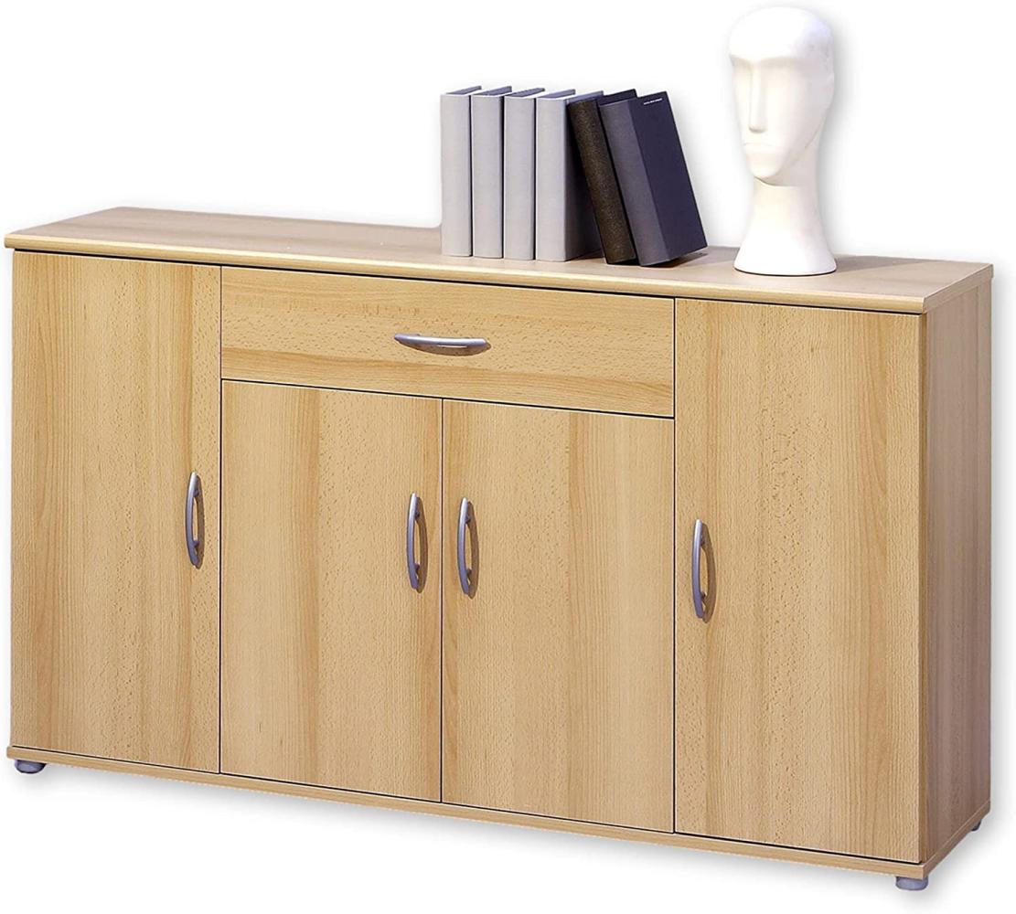 LILLY Kommode in Buche Optik - Modernes Sideboard mit viel Stauraum für Ihren Wohnbereich - 118 x 70 x 30 cm (B/H/T) Bild 1