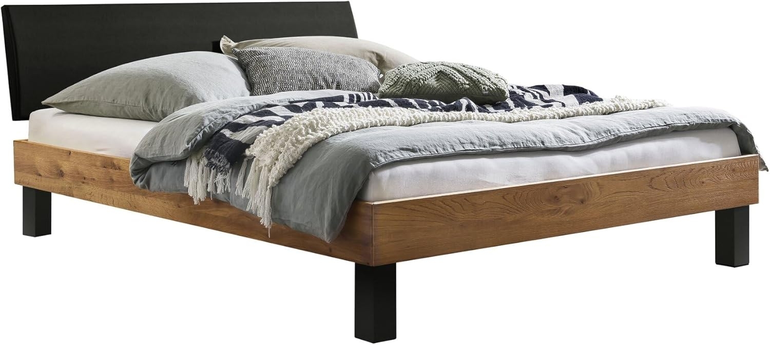 Hasena Trento Sondrio Massivholzbett 200x200 Wildeiche natur, geölt 20 Bild 1