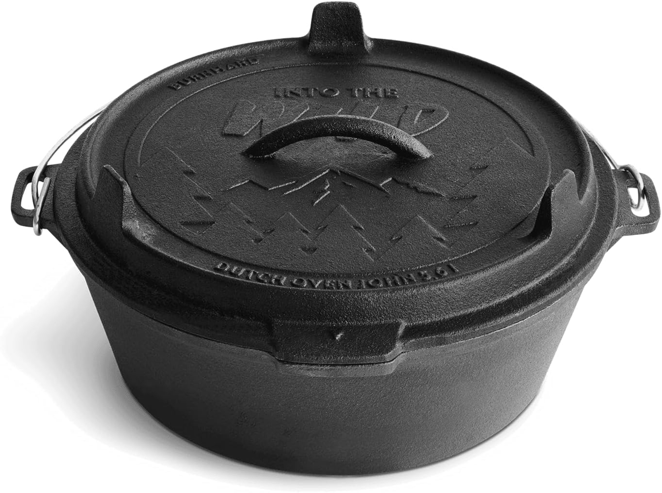 BURNHARD Grilltopf Gusseisen, Gusseisen, Dutch Oven John 5,6 L inkl. Deckelheber Bild 1