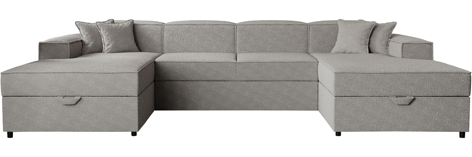 Wohnlandschaft Sokoz U Boucle (Farbe: Coral 75) Bild 1