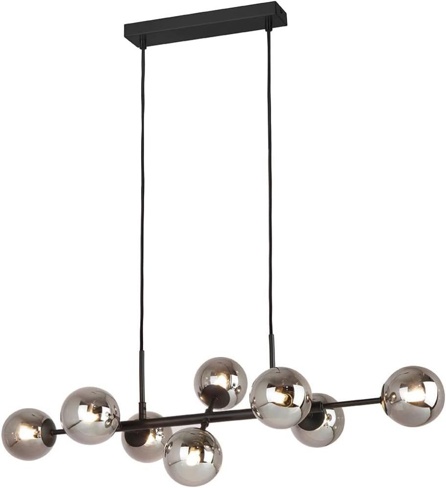 Italux Modernistische Pendelleuchte ERIMIDA PND-2244-8A-BL Italux Loft Pendelleuchte ZWIS Glaskugeln Pendelleuchte schwarz Bild 1