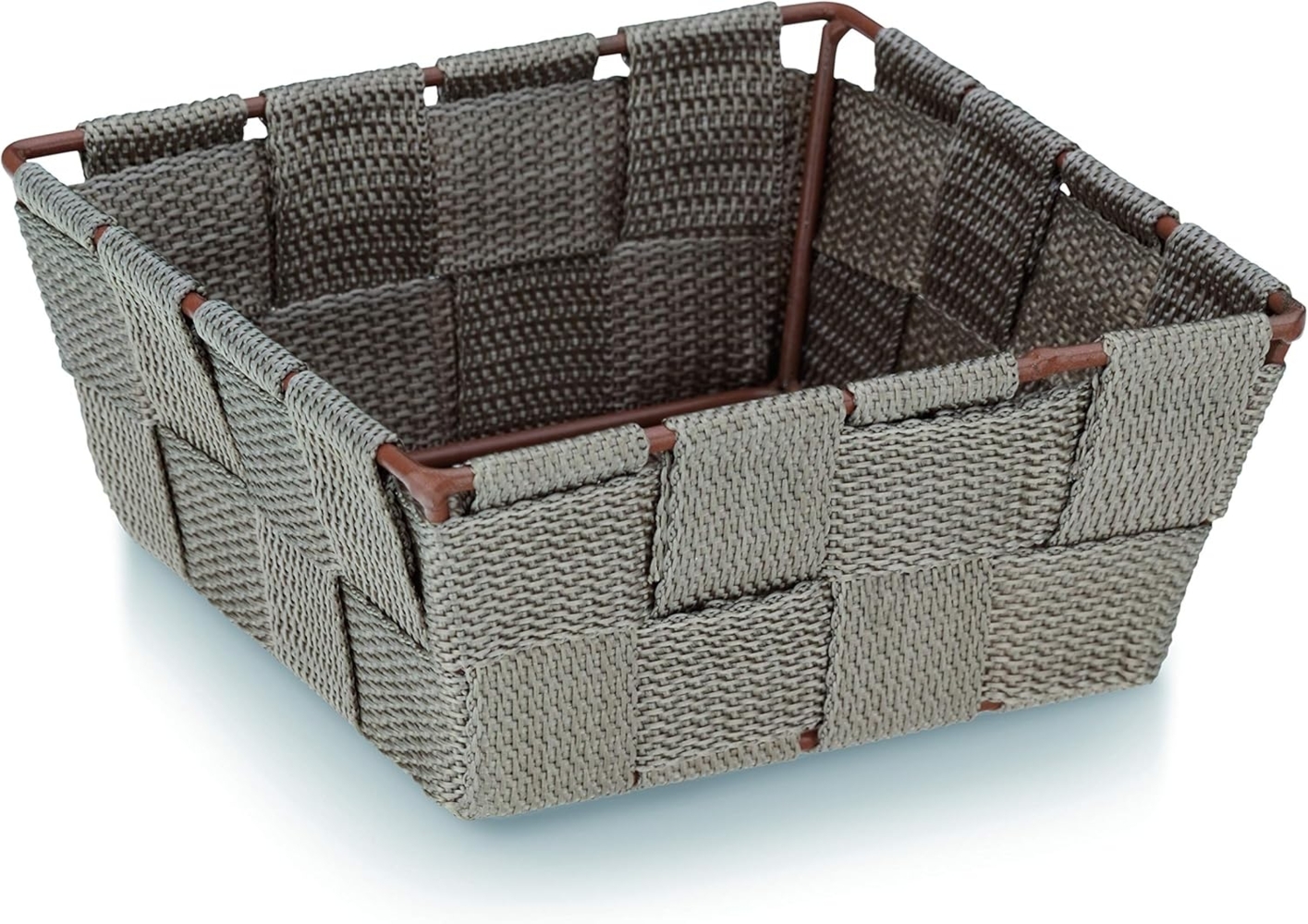 Kela Deko- & Aufbewahrungskorb Alvaro Taupe Ordnungshelfer Faserband Ø14cm Bad WC Küche Körbchen Bild 1