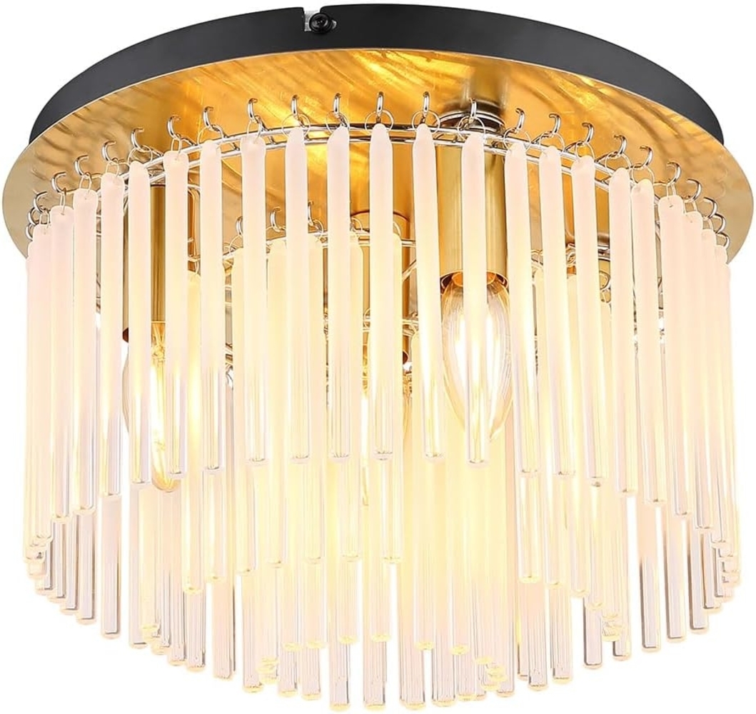 Deckenleuchte Wohnzimmer Kristalle Deckenlampe Schlafzimmer Gold farben 15698DM Bild 1