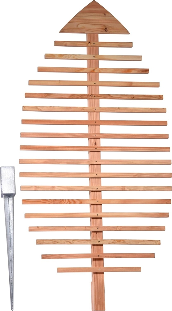 dobar® 58211e Design Rankhilfe Blattform "Fagus" | Rankgitter Massivholz | XXL-Rankgerüst | Dekorativer Sichtschutz | Rankgerüst Kletterpflanzen | Ranknetz Balkon/Terrasse | 84 x 6,5 x 160 cm | Natur Bild 1