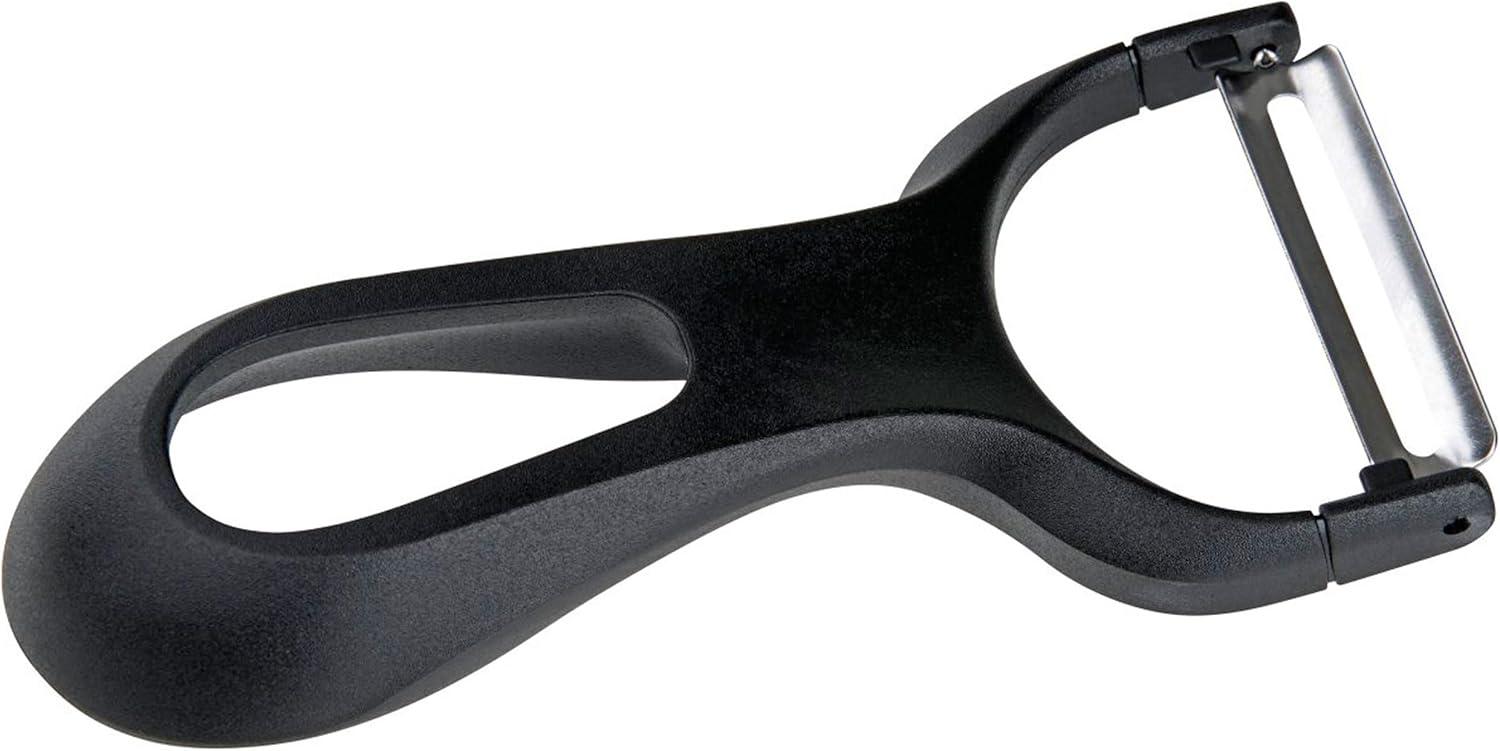 Fackelmann Ziehschäler Ergonomic, Sparschäler, Gemüseschäler, Edelstahl, PP, schwarz, 13. 5 cm, 41978 Bild 1