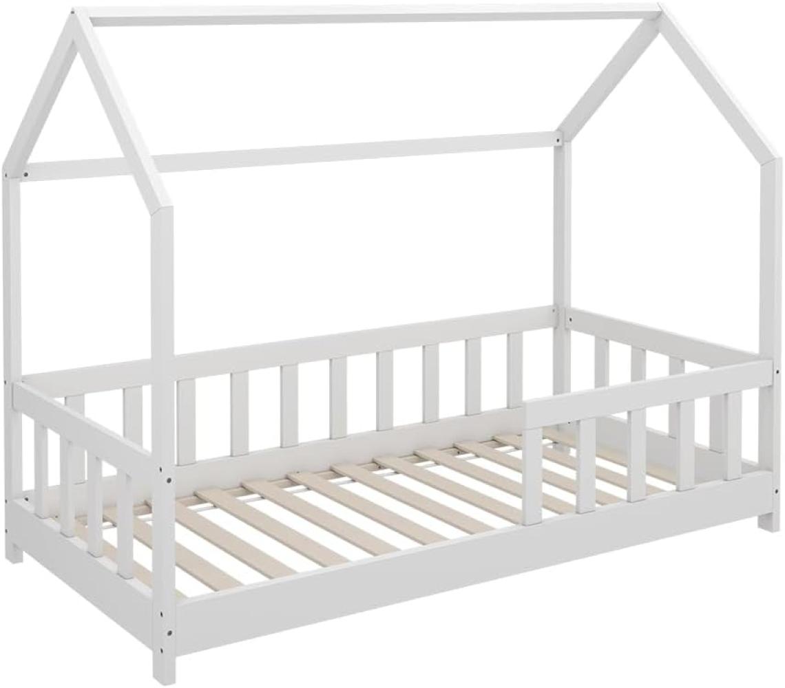 Hausbett Michelle Weiß 80x160 cm mit Rausfallschutz Vitalispa Bild 1