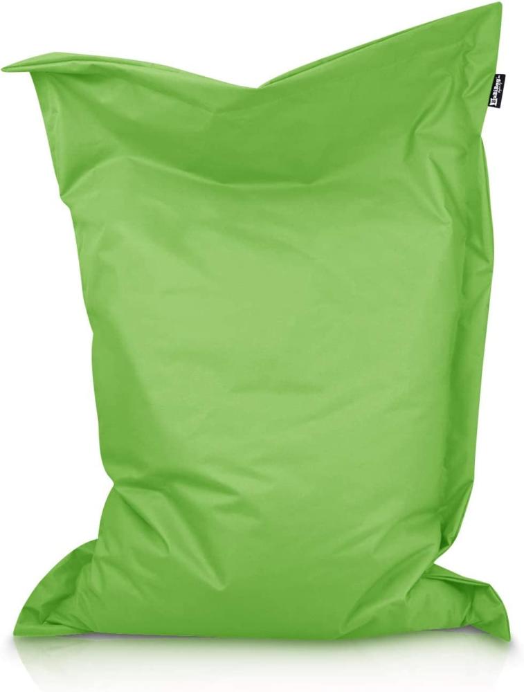 BuBiBag XXL Sitzsack, Outdoor Sitzsäcke für Kinder und Erwachsene, Bodenkissen Beanbag Fatboy wetterfest (Kiwigrün 160x145 cm) Bild 1