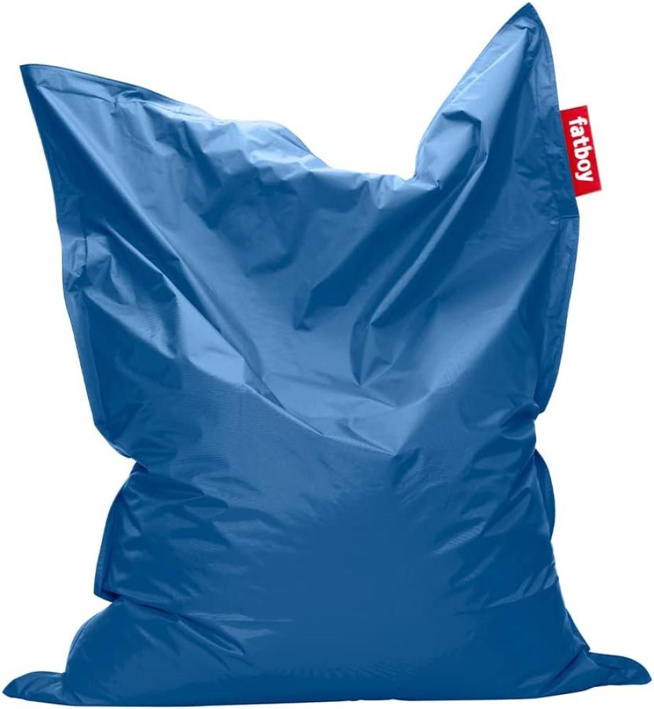 Fatboy® Original Blau Nylon-Sitzsack | Klassischer Indoor Beanbag, Sitzkissen | 180 x 140 cm Bild 1