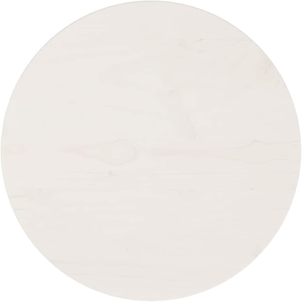 vidaXL Tischplatte Rund Weiß Ø40x3 cm Massivholz Kiefer 833659 Bild 1