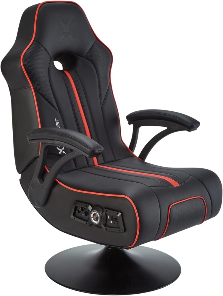 X Rocker TORQUE 2.1 Gaming-Sessel mit Wireless Audiosystem und Vibrationsmotor - schwarz/rot Bild 1