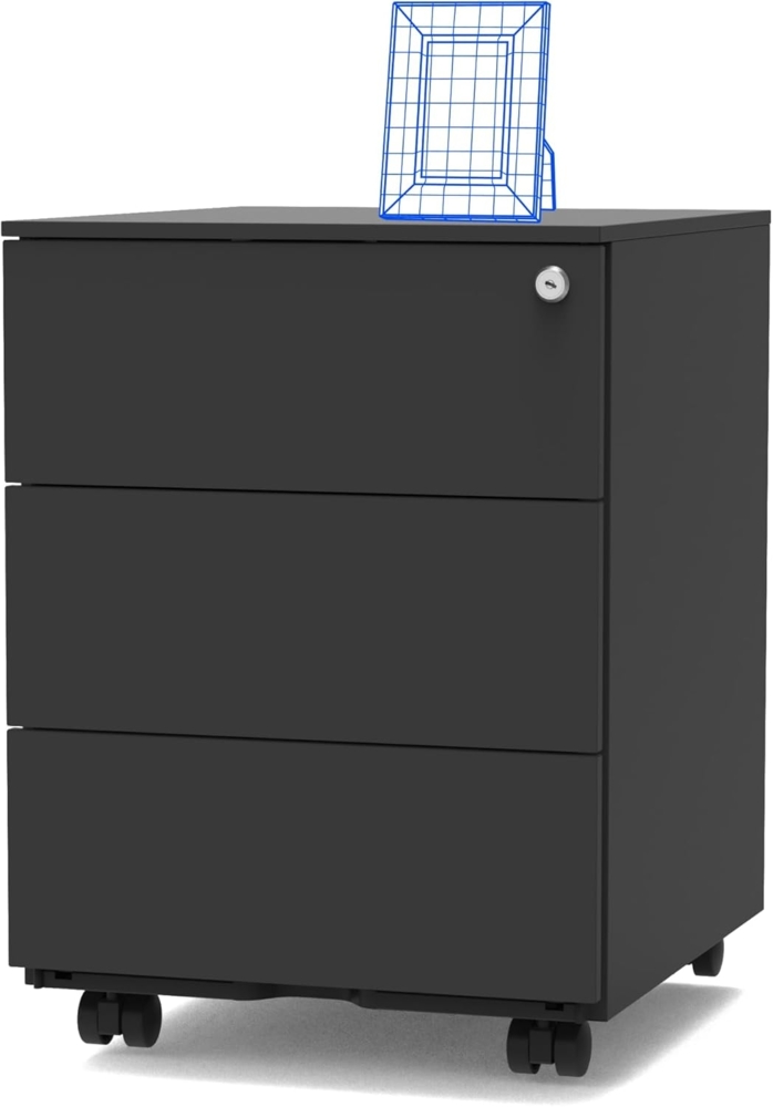 FLEXISPOT Aktenschrank Aufbewahrungsschrank unter dem TIsch (mit Schloss, kommode, rollcontainer Schreibtisch mit 3 Schublade für Büro) Rollcontainer, Büroschrank Bild 1