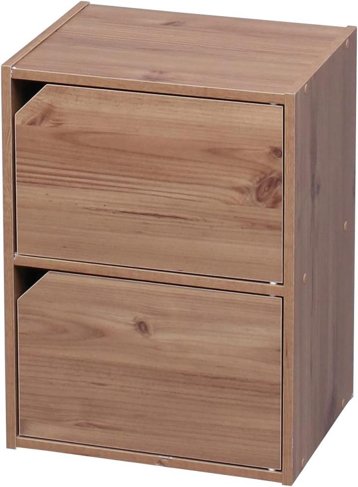 Movian, Aufbewahrungsschrank/Schrank mit Türen/Schrank mit Regalen/Bücherregal/Schrank mit 2 Türen, Einfache Montage, modularBüro, Wohnzimmer - Module Shelf - MDB-2D - Hellbraun Bild 1