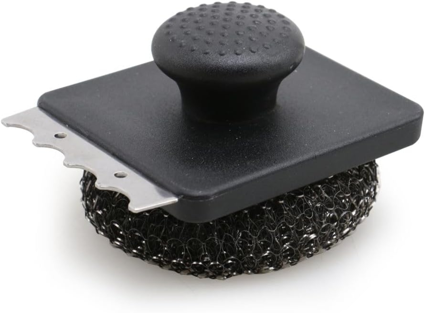 TrendLine Grillreinigungsbürste, Edelstahlschaber Schwarz, 11,5x10 cm Bild 1