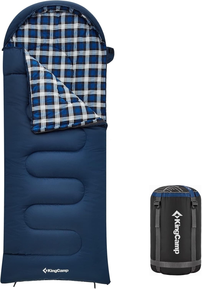 KingCamp Kinderschlafsack Kinderschlafsack Cloud 300 Winter, Decken Schlafsack XL Breit Baumwolle Bild 1