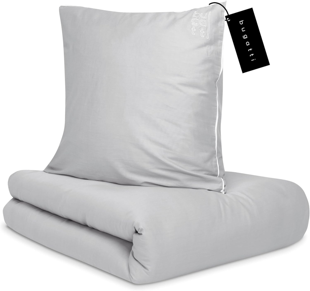 bugatti Bettwäsche Satinbettwäsche bugatti, Mako-Satin, 2 teilig, mit edler Paspelierung Bild 1