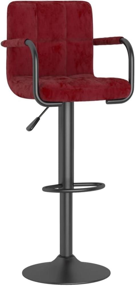 vidaXL Barhocker Weinrot Samt [334654] Bild 1