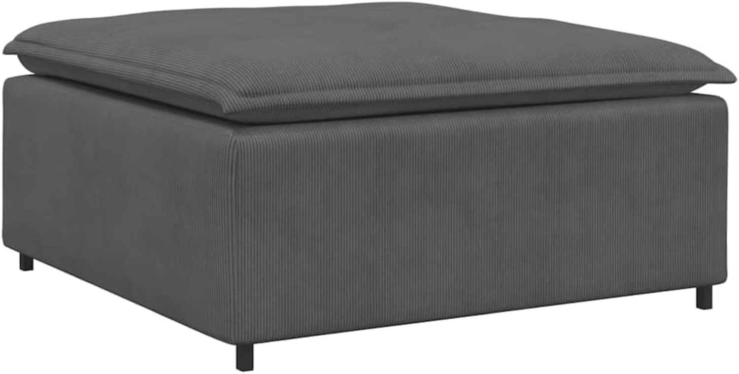 vidaXL Modulares Sofa Fußhocker-Modul Dunkelgrau 100x100x48 cm 4104498 Bild 1