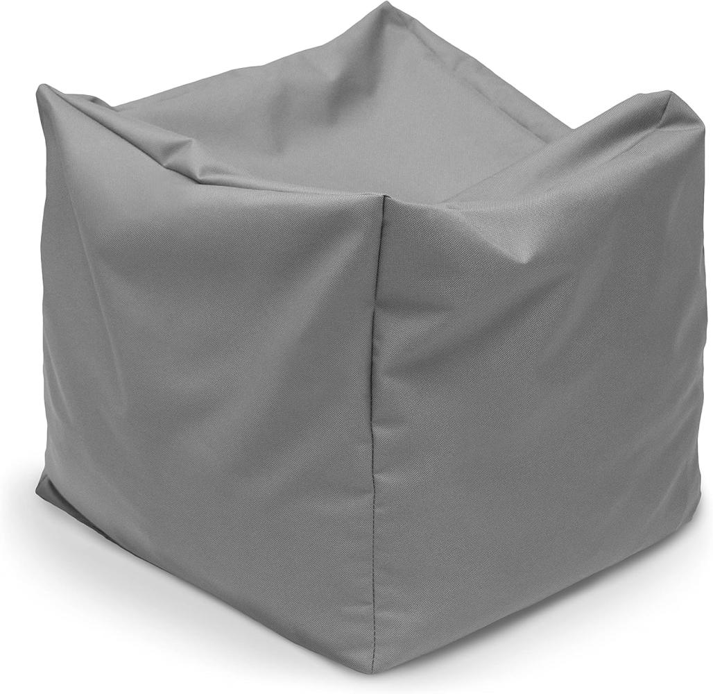 Amilian Sitzsack; Hocker; Fußhocker; Fußkissen; Sitz-Pouf; Sitzkissen oder als Gaming Sitzsack; Bodenkissen; Fußablage; Pouf Hocker; Sitzhocker für Kinder & Erwachsene Indoor & Outdoor Anthrazit Bild 1