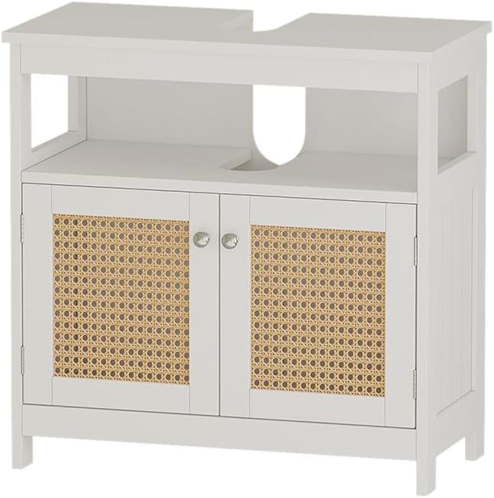 Vicco Waschtischunterschrank Rosario 60 x 60 cm, Weiß, 2 Türen, 1 Ablage, Badezimmer, modern Bild 1