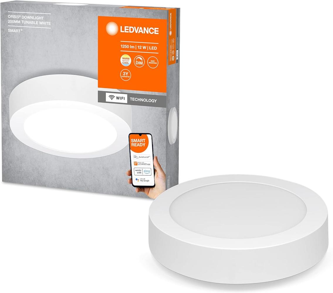 LEDVANCE Wifi SMART+ SURFACE DOWNLIGHT Deckenleuchte 20cm 12W / 3000K-6500K Bild 1