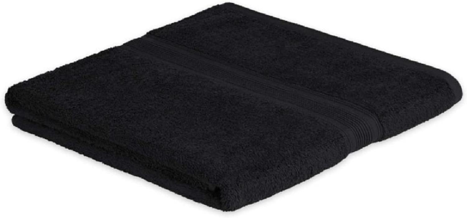 Badetuch Frottier 500 g/m² 100 x 150 cm Schwarz Bild 1