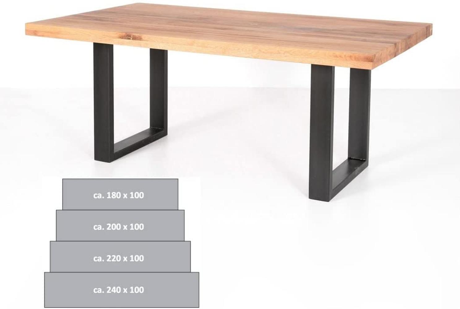 Esstisch Lyon C Balkeneiche Tisch 200-240cm Variante Massivholztisch 200 x 100 cm Bild 1