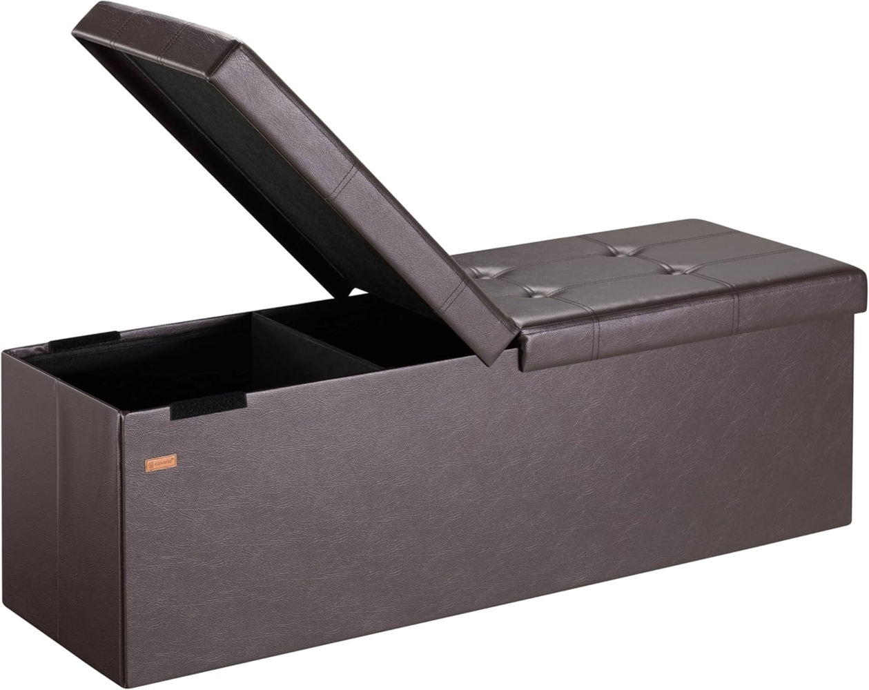 Casaria Sitztruhe (1-St), Deckel Klappbar Gepolstert Faltbar Kunstleder 130L Flur Schlafzimmer Bild 1