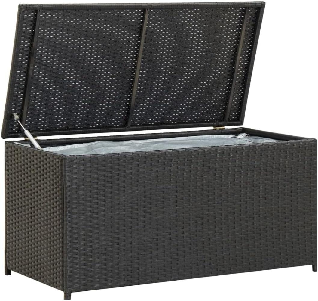 vidaXL Gartenbox Poly Rattan 100x50x50 cm Schwarz 46471 Bild 1