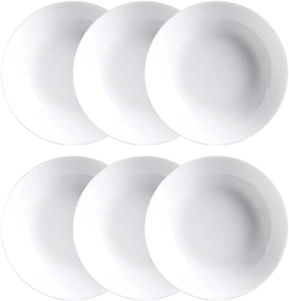Luminarc Diwali Box mit 6 tiefen Tellern, Opal, 20 cm, Weiß Bild 1