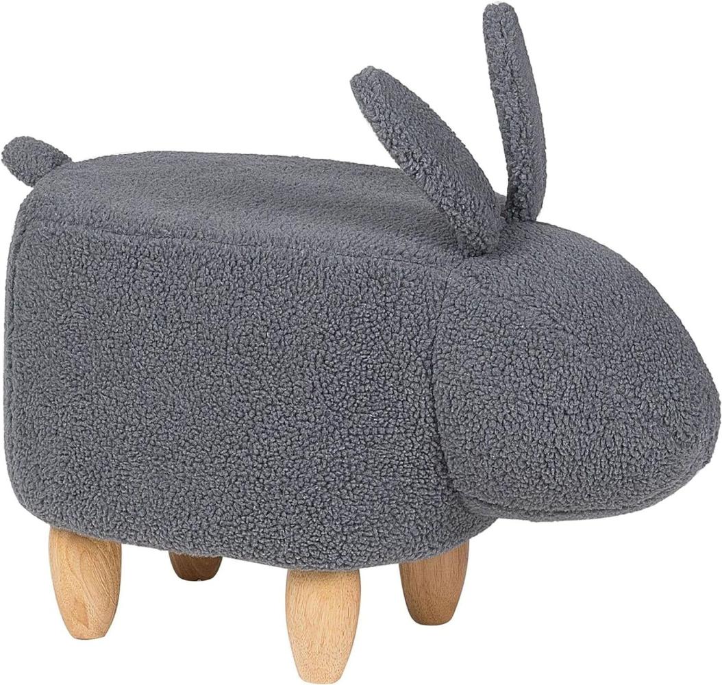 Beliani Pouffe pet gray BUNNY Bild 1