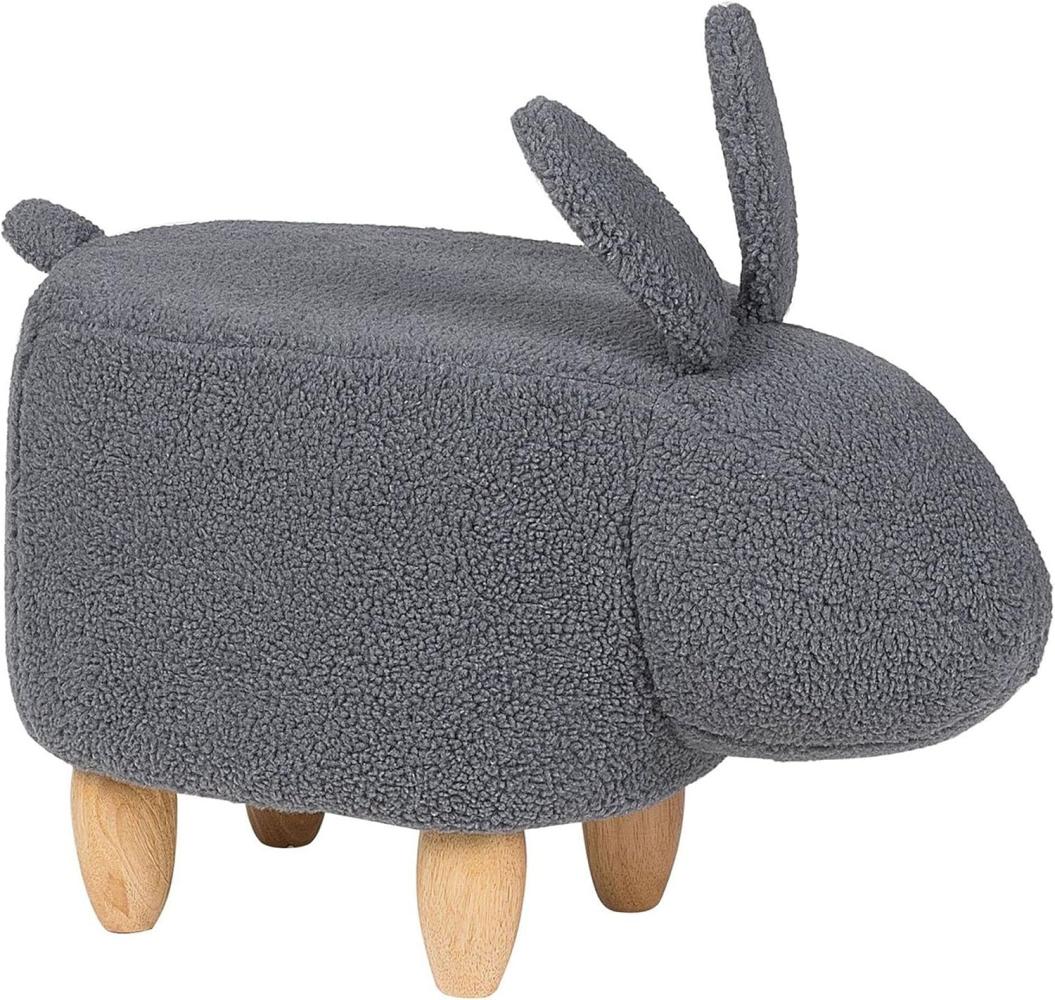 Beliani Pouffe pet gray BUNNY Bild 1