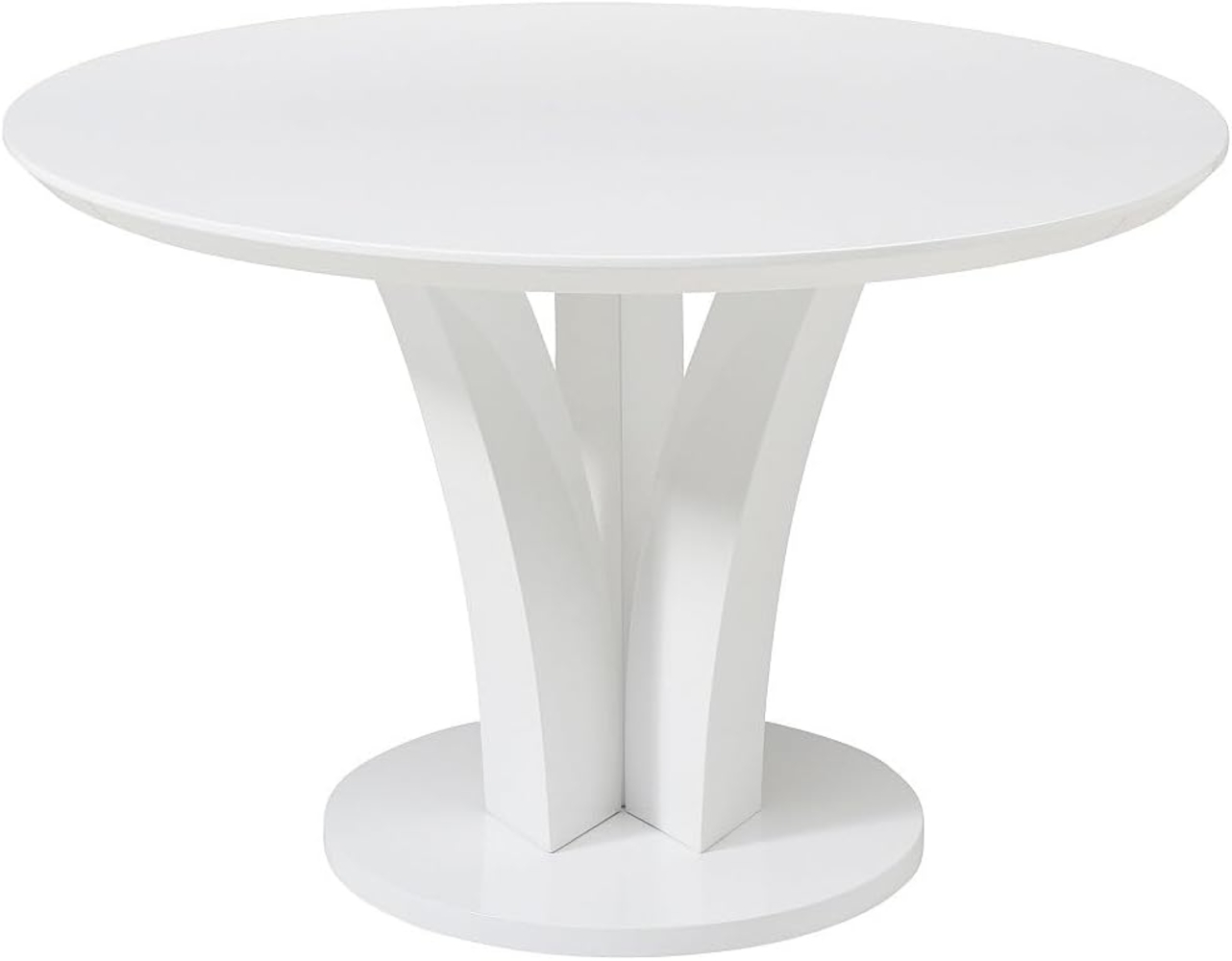 Vente-unique - Esstisch rund - 4 Personen - MDF - Weiß lackiert - VIALETA Bild 1