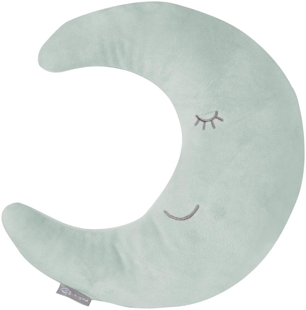 roba Nackenkissen in Mond Form - roba Style - Weiches Deko Kissen für Baby & Kinderzimmer - Frosty Green Bild 1