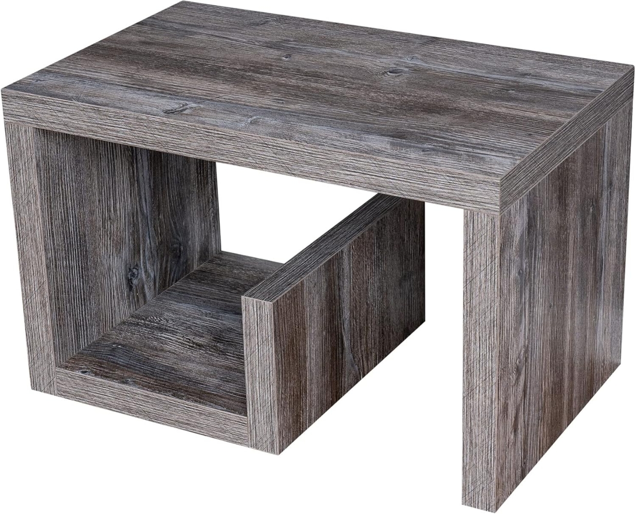 Couchtisch Gustav Altholz Shabby Chic Vintage 59 x 36 x 36 cm Holz Schwarz Beistelltisch Keine Montage Fest Verleimt Wohnzimmertisch Bild 1