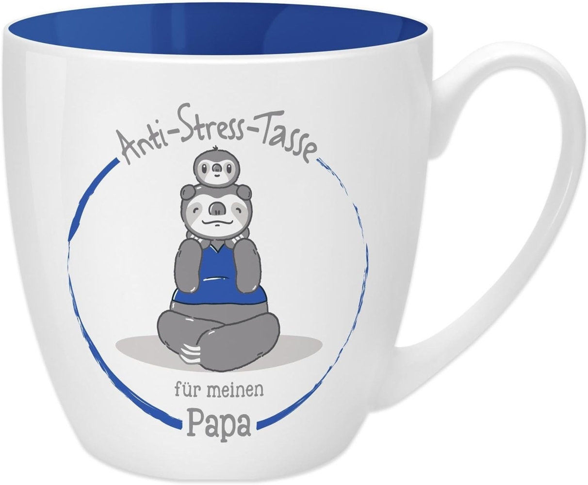 GRUSS & CO Anti-Stress-Tasse Motiv "Papa" | Tasse mit Spruch, 45 cl, New Bone China | Geschenktasse | 45504 Bild 1