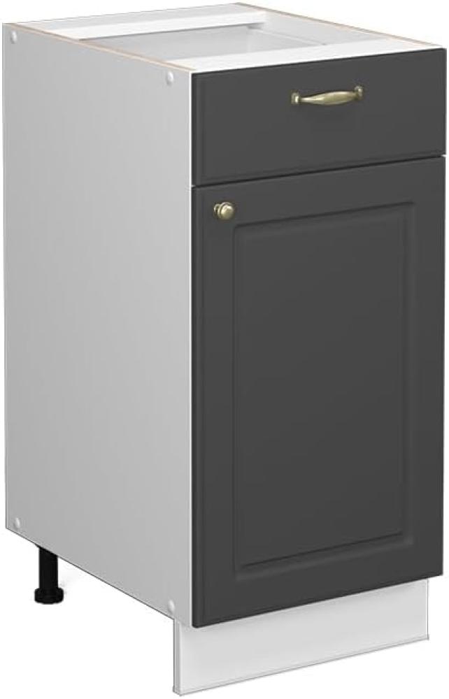 Küchenunterschrank Fame-Line Anthrazit-Gold 40 cm ohne Arbeitsplatte Vicco Bild 1