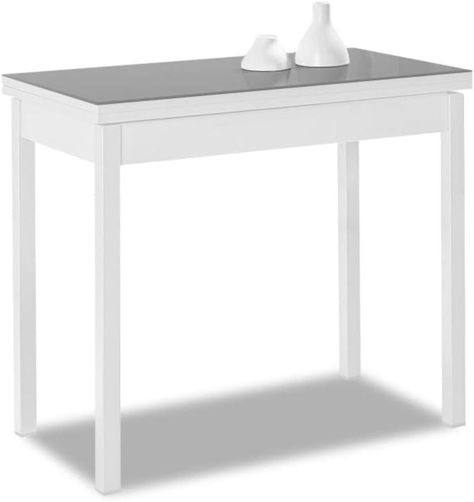 ASTIMESA Buchtyp Küchentisch, Grau, 80x40 cm bis 80x80 cm Bild 1