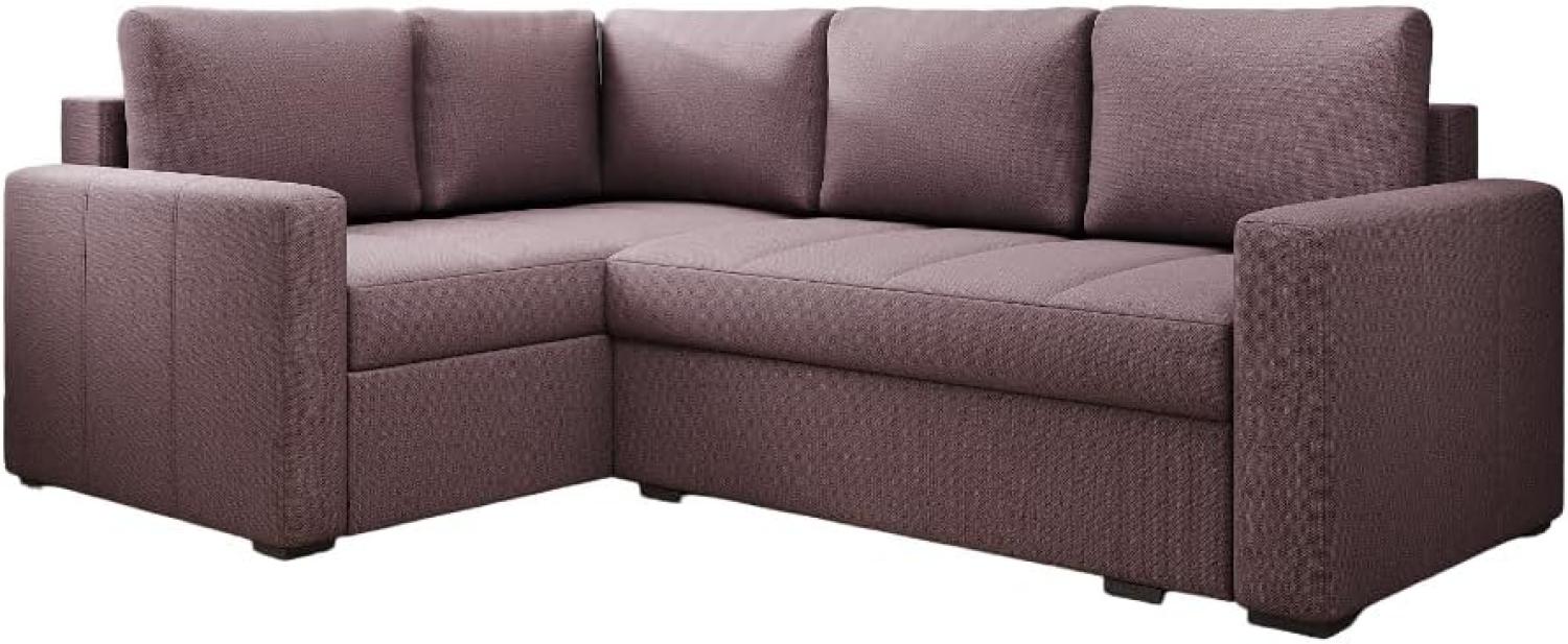 Designer Sofa Cortino mit Schlaffunktion und Stauraum Stoff Rosé Links Bild 1