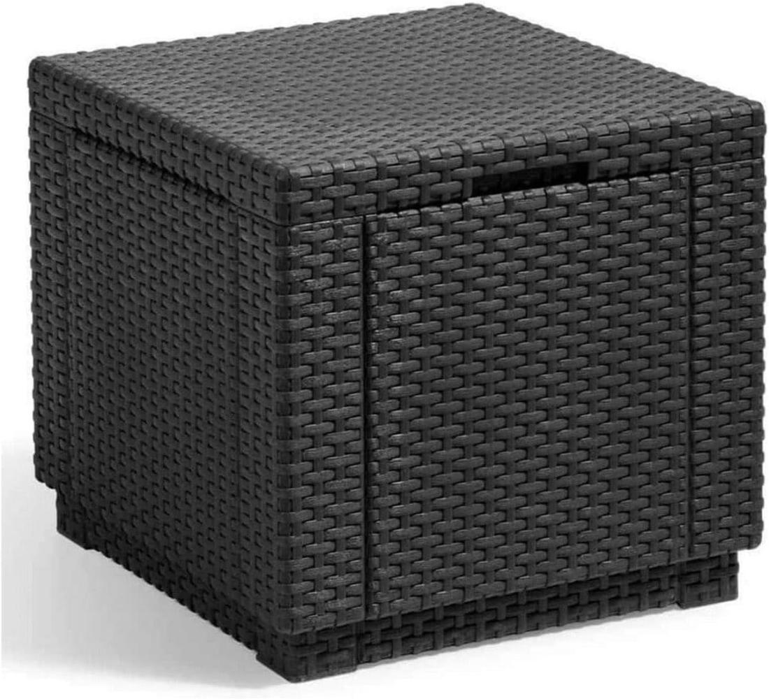 Allibert Cube Sitzhocker mit Stauraum Graphitgrau 213816 Bild 1