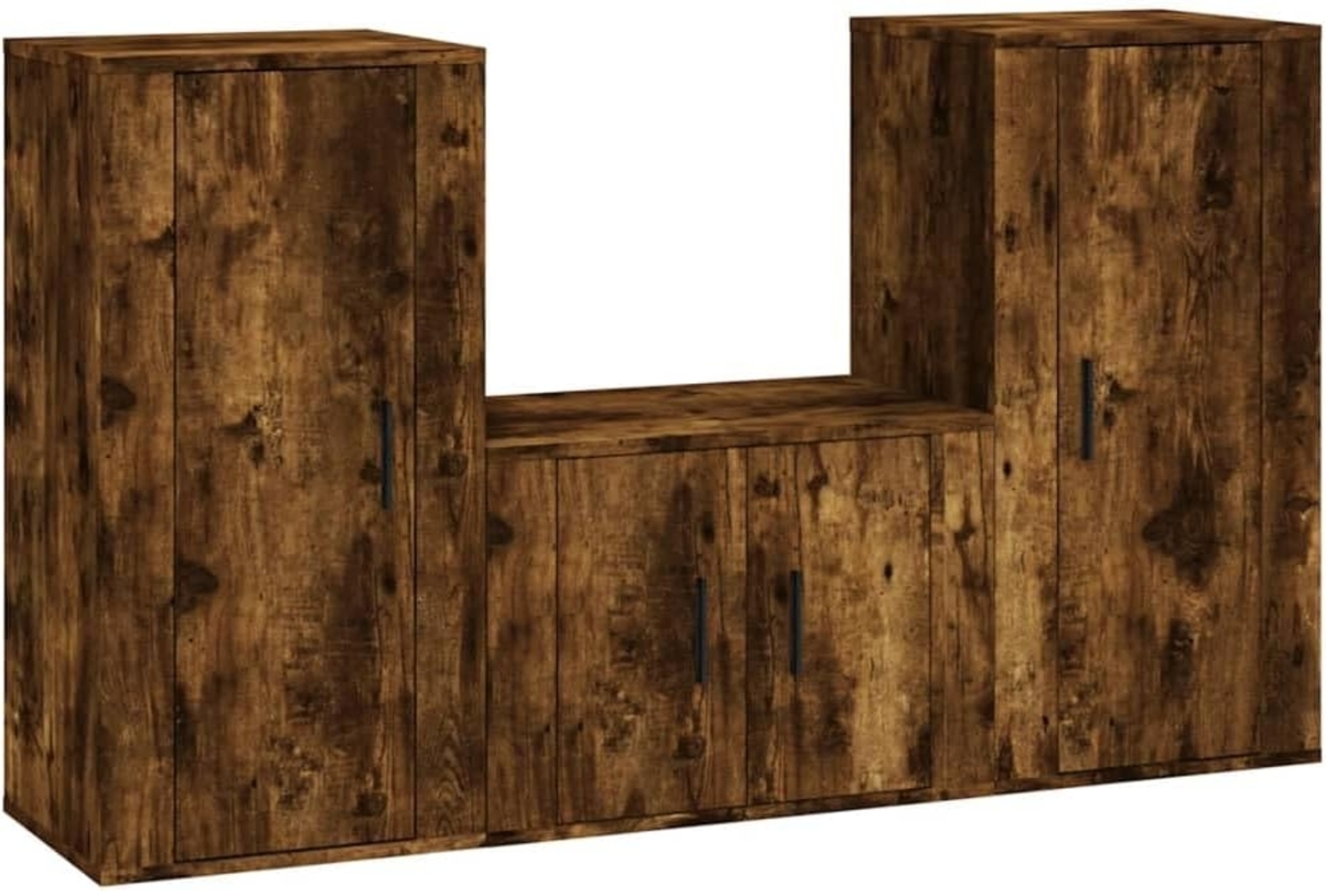 vidaXL 3-tlg. TV-Schrank-Set Räuchereiche Holzwerkstoff 3188523 Bild 1