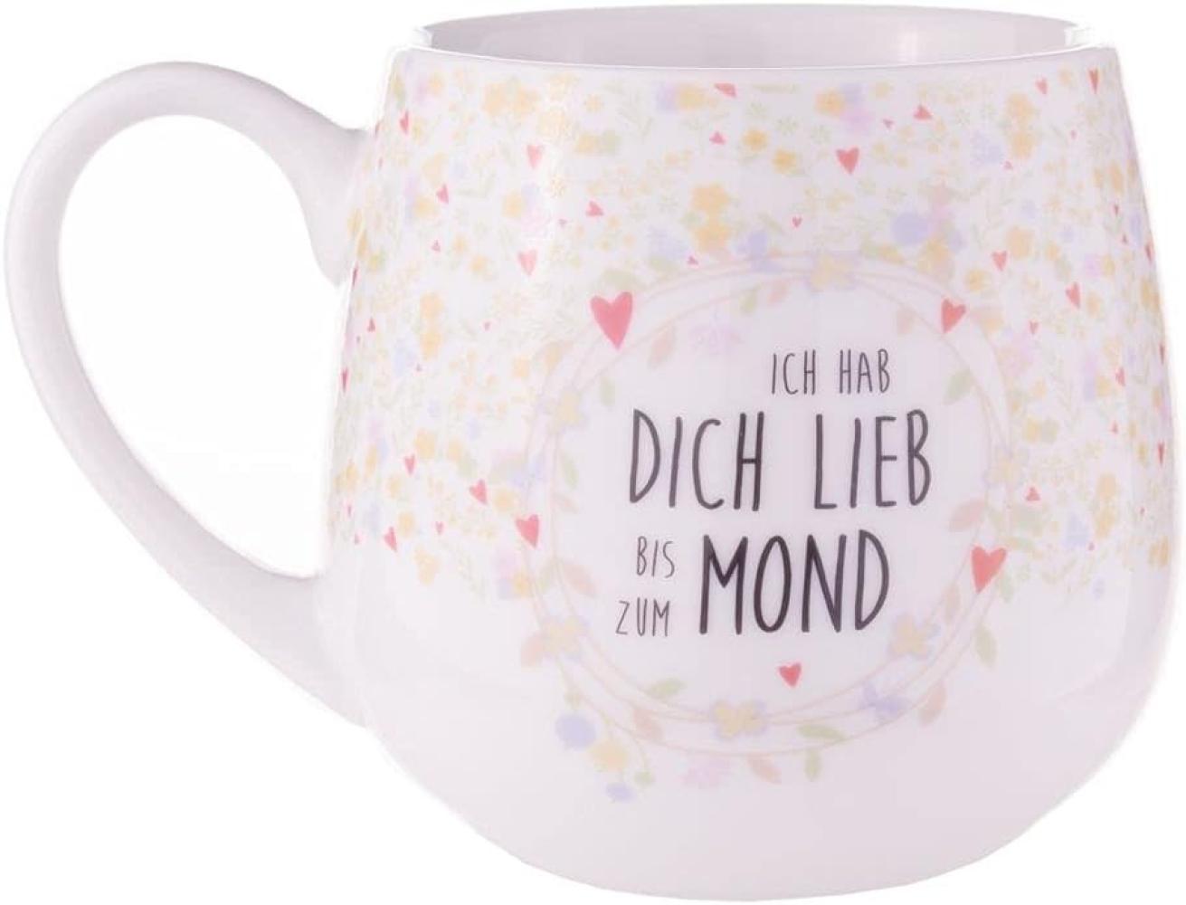 Könitz Kuschelbecher Ich hab dich lieb bis zum Mond, Kaffeebecher, Tasse, Becher, Porzellan, 420 ml, 11 1 143 2452 Bild 1