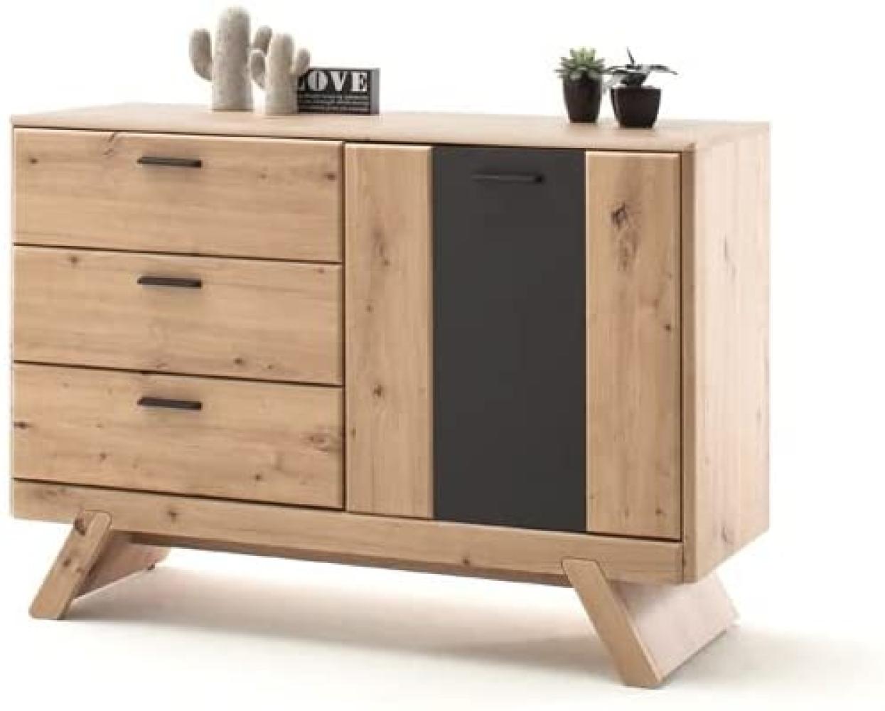 Sideboard Carvin 6 Balkeneiche Cosmos grey 118x84x44 cm Kommode Bild 1