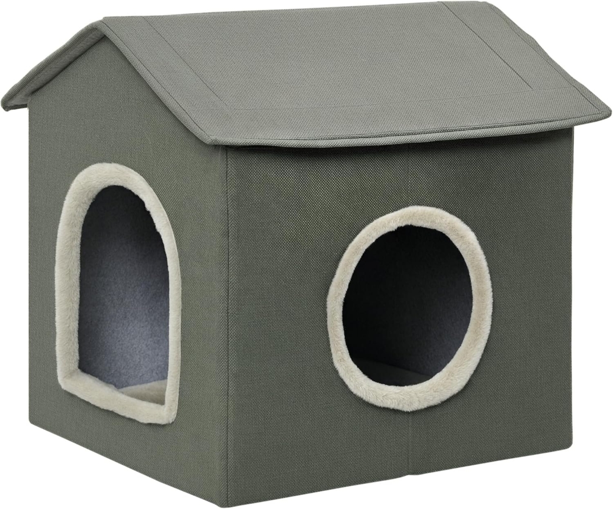 PawHut Tierbett Katzenhaus, Polyester, BxLxH: 43,5 x 39 x 40,5 cm Bild 1