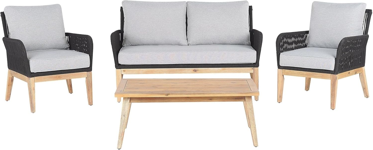 Lounge Set mit Tisch MERANO Akazienholz Grau Bild 1