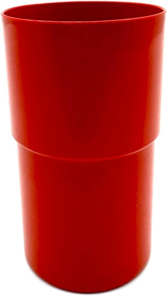 Kimmel Tasse Trinkbecher Becher bruchsicher stapelbar Mehrweg 180 ml, Kunststoff, Rot Bild 1