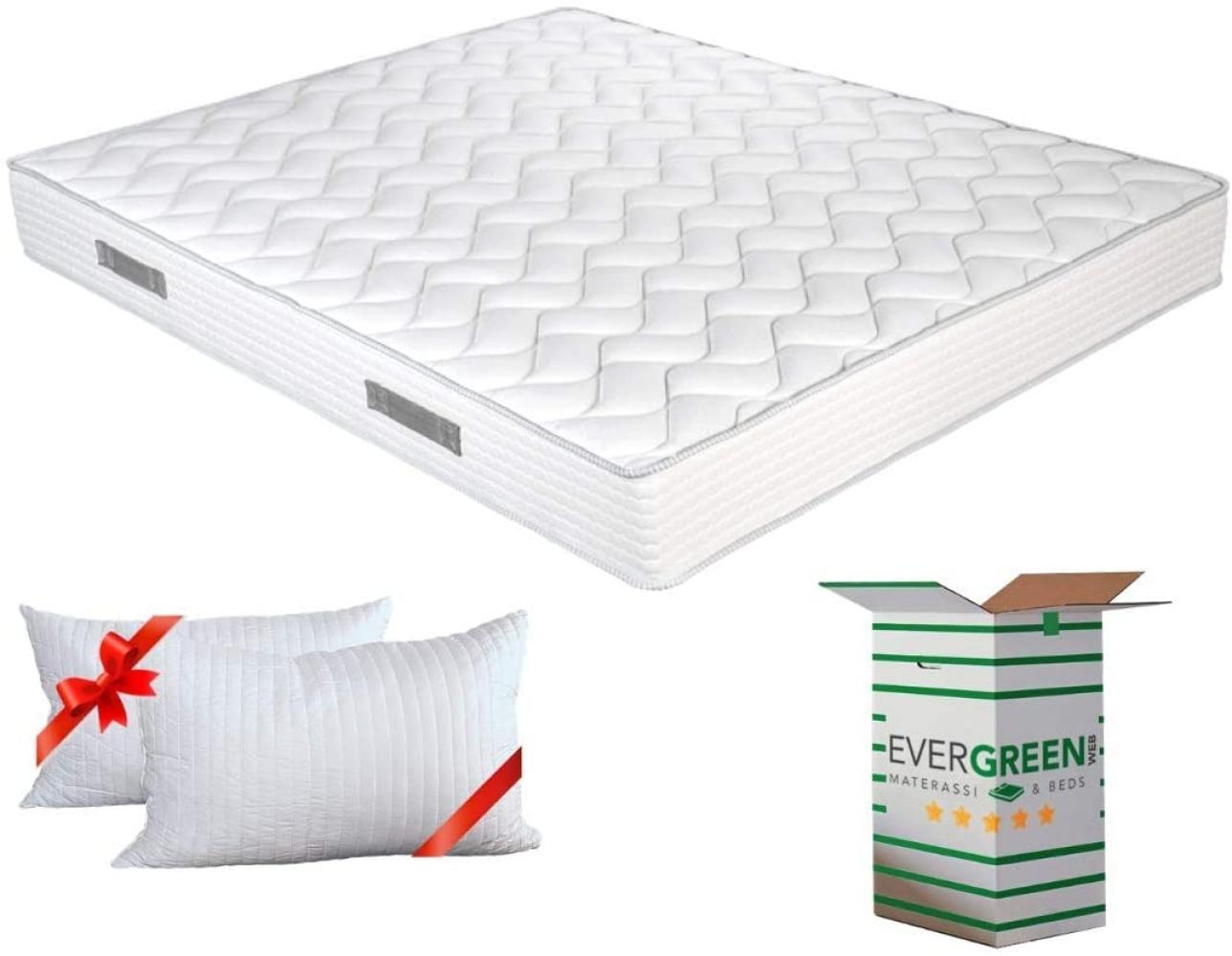 EVERGREENWEB - Orthopädische Waterfoam Matratze 160x200, Hoch 20 cm + 2 Memory Foam Kissen KOSTENLOS aus Memory Foam Flocken, Atmungsaktiv, Hypoallergen, Ergonomisch, 100% Made in Italy | Fashion Bild 1